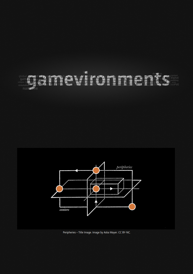 The cover of gamevironments issue 22 with a diagram showing peripheries.